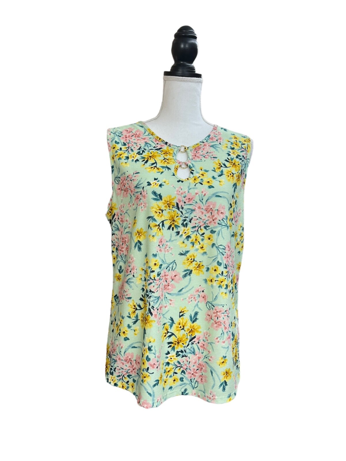 Cure Women’s Multicolor Floral Front Keyhole Blouse S