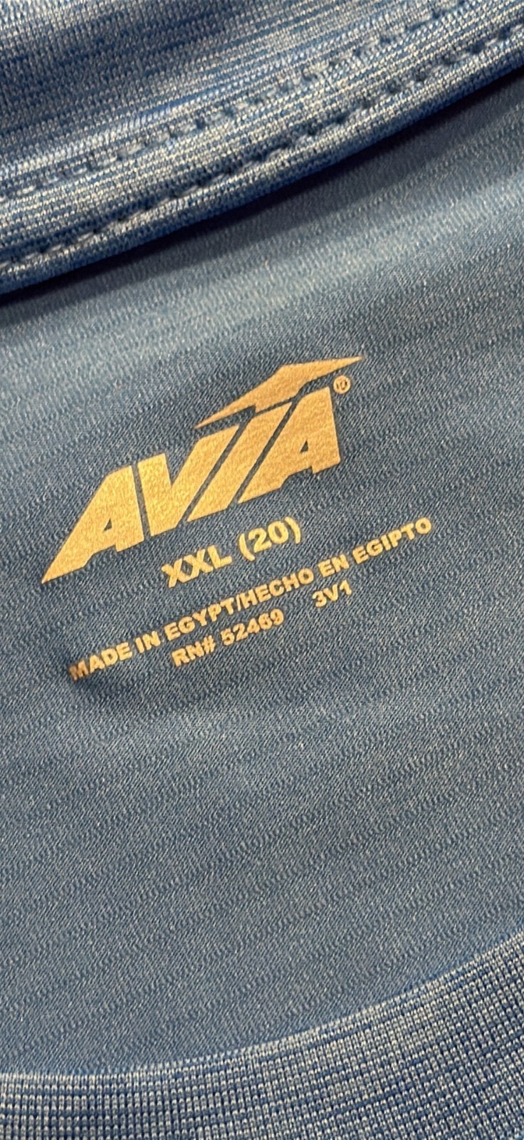 Avia Blue Athletic Sleeveless Performance Top XXL Sz20