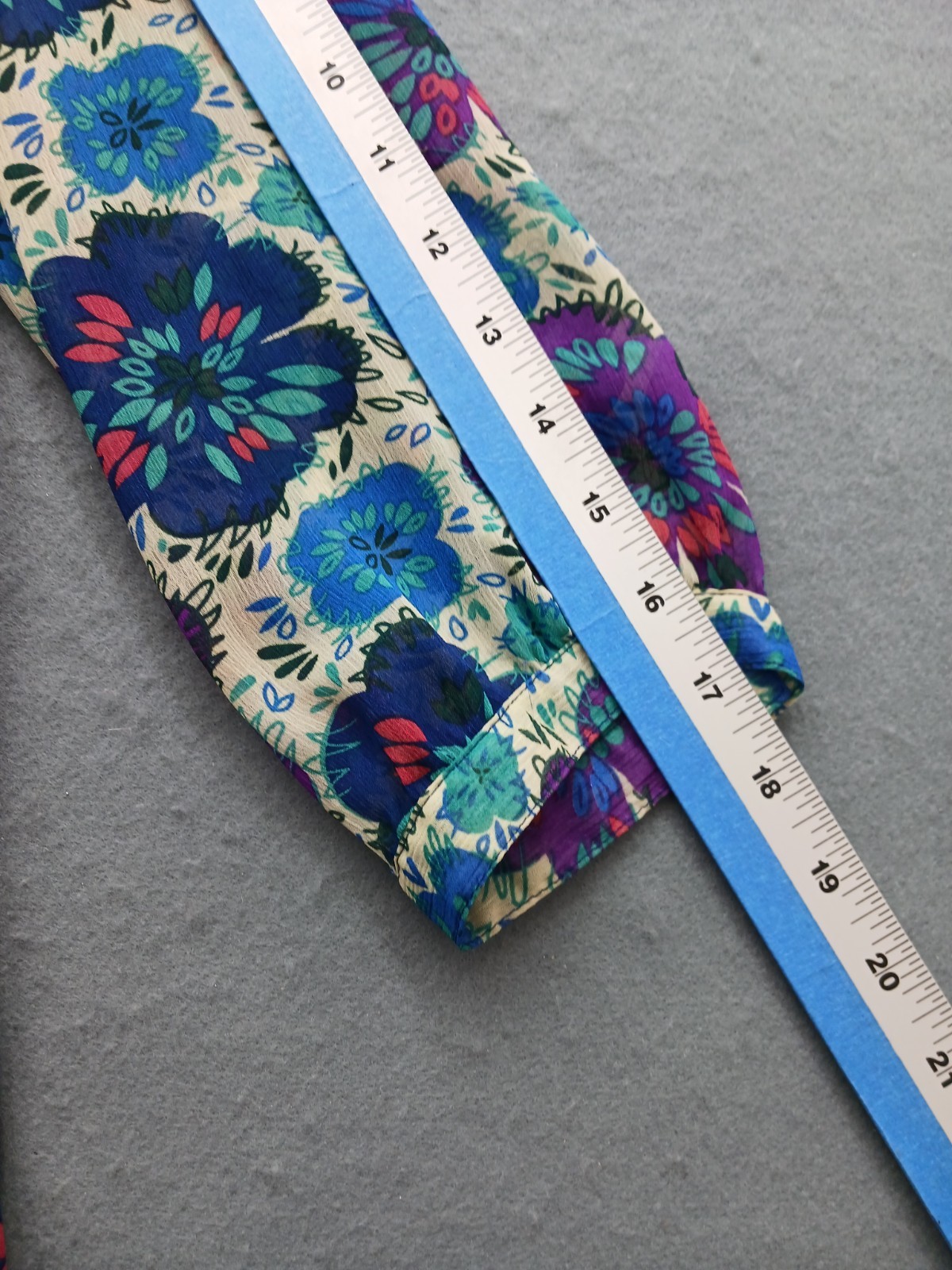 Twentyone Women’s Casual Blouse M Blue Floral 3/4 Sleeve Work Stylish Quality