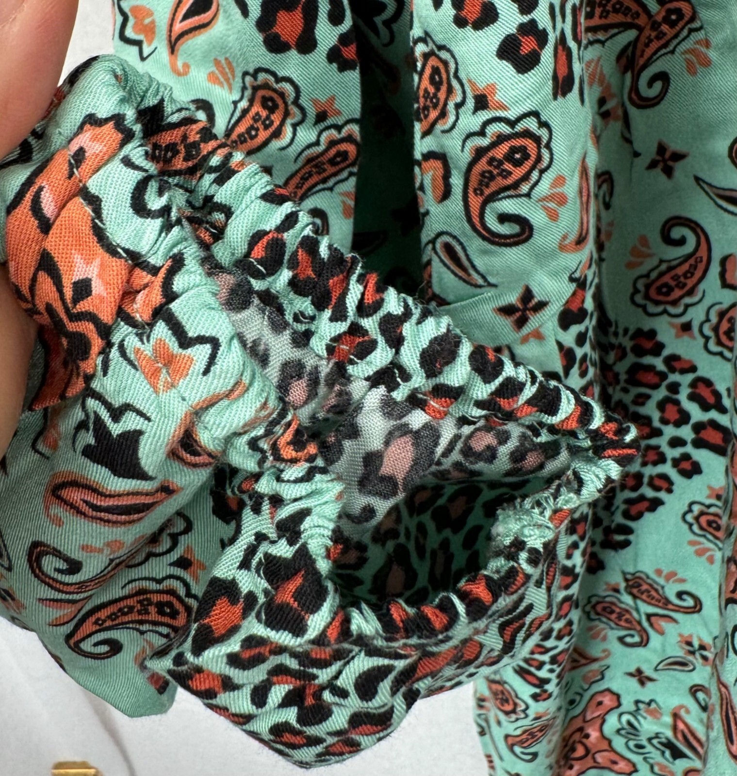 Wrangler Retro Paisley western snap button peplum blouse 90s cowgirl sz XL