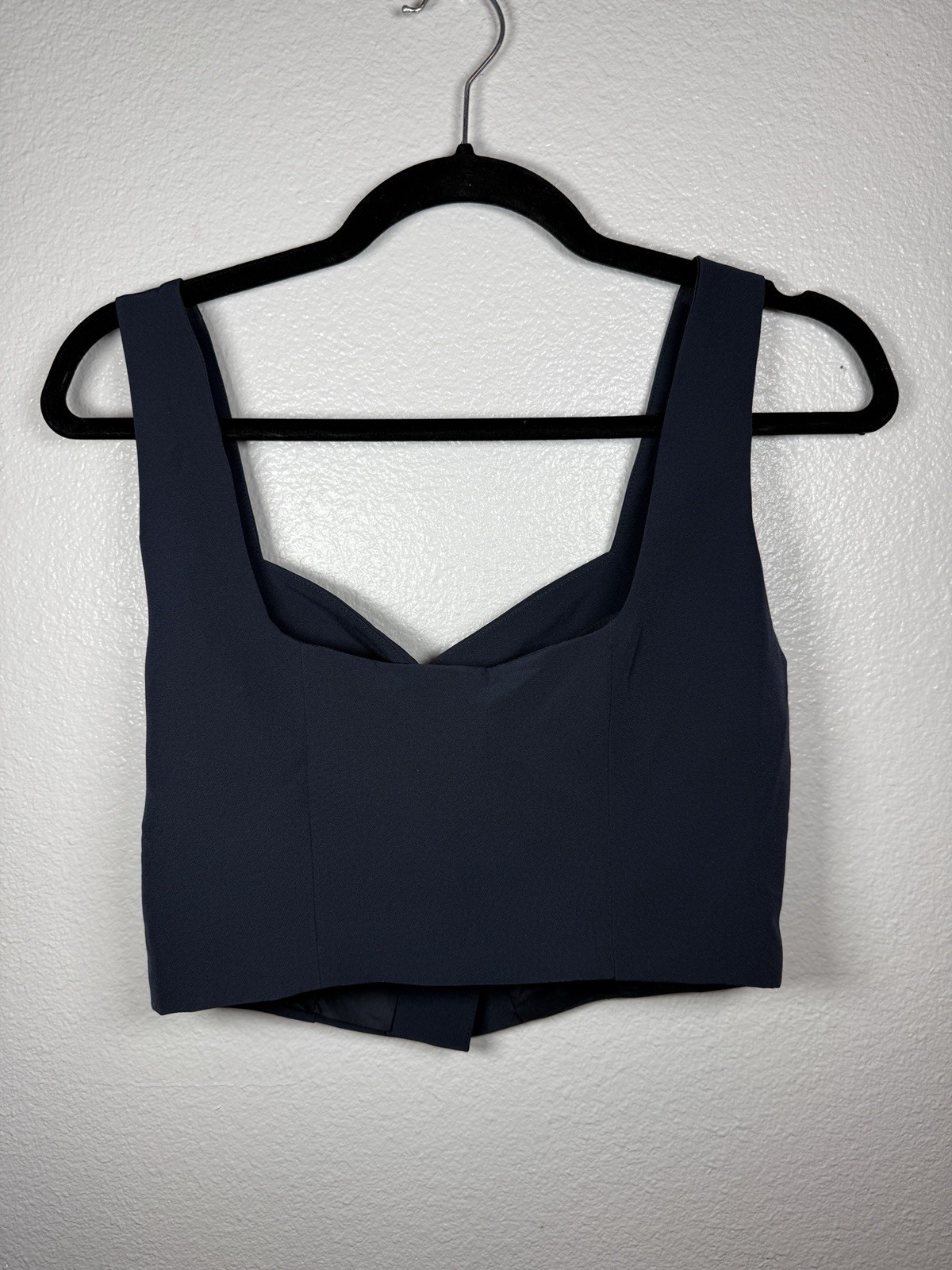 Navy Blue Crop Top Vest Women’s Size Small Sincerely Jules Button Front