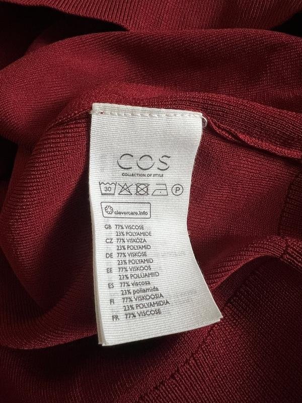 Women COS Shirt Burgundy 38 / M / 46