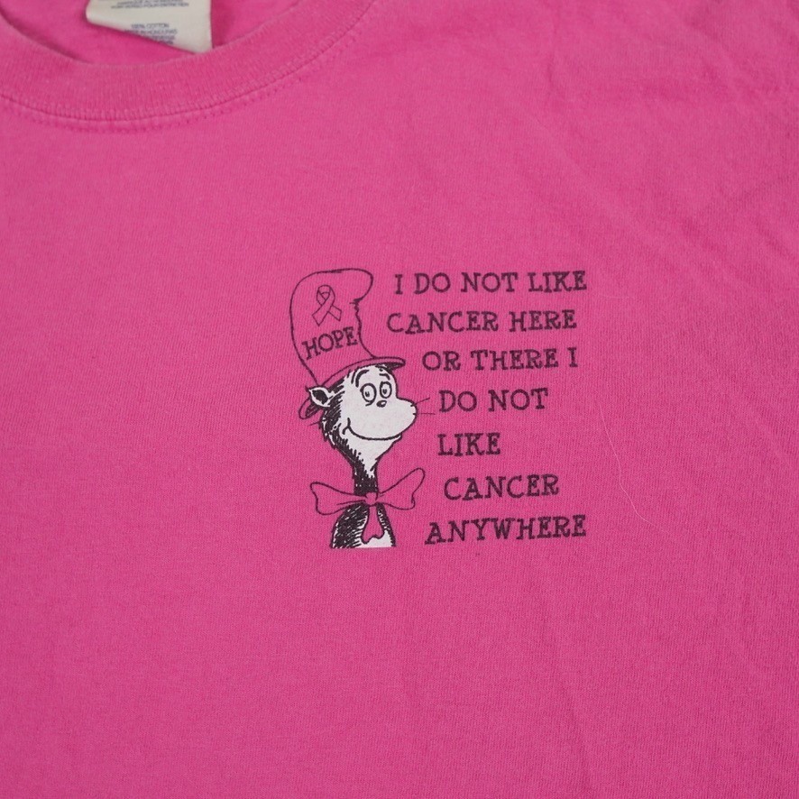 Dr Seuss Breast Cancer Awareness Cure Shirt Shirt Women Large Pink Thing 1 2