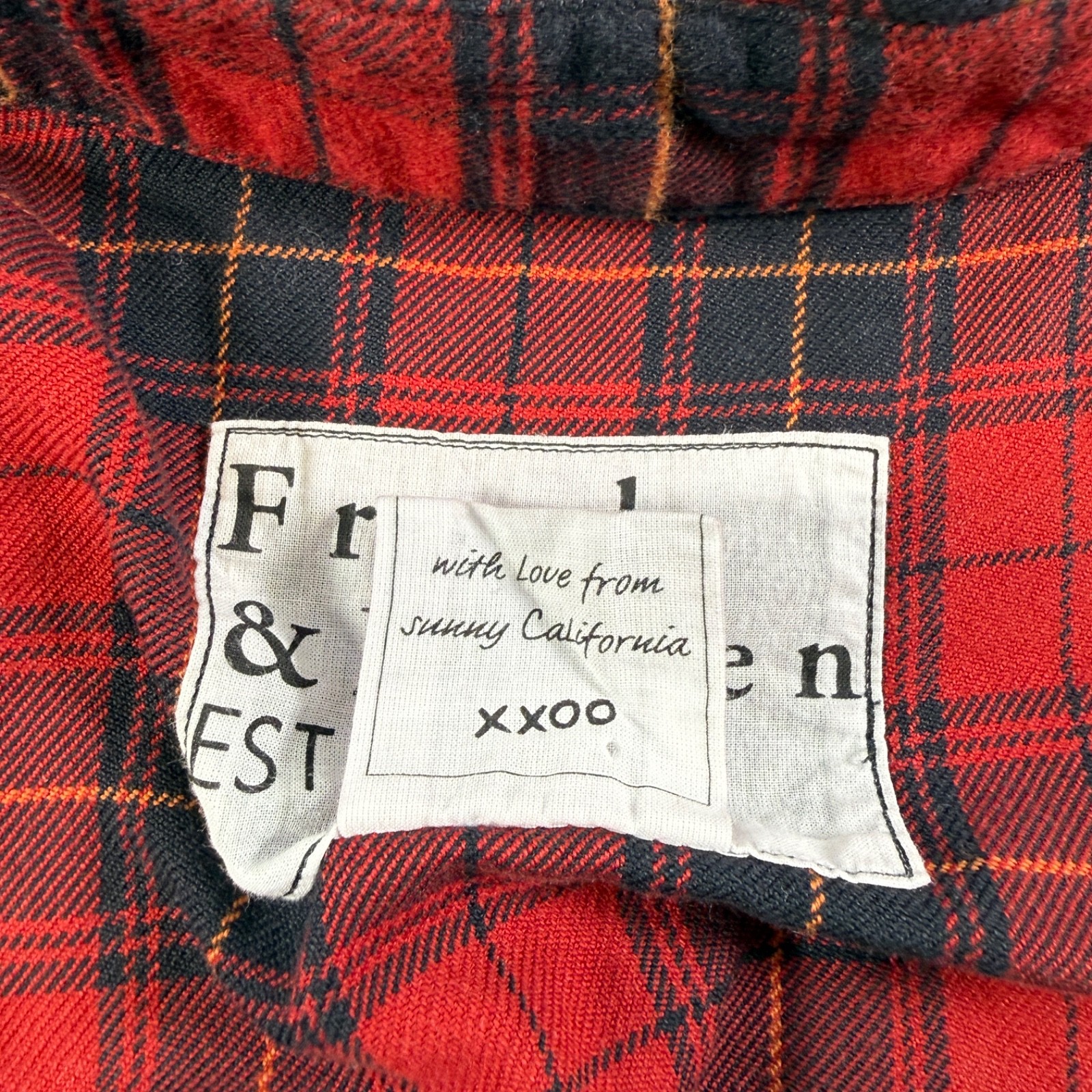 Frank & Eileen McLoghlin Red Plaid Flannel Shirt Sz XS/S Oversized