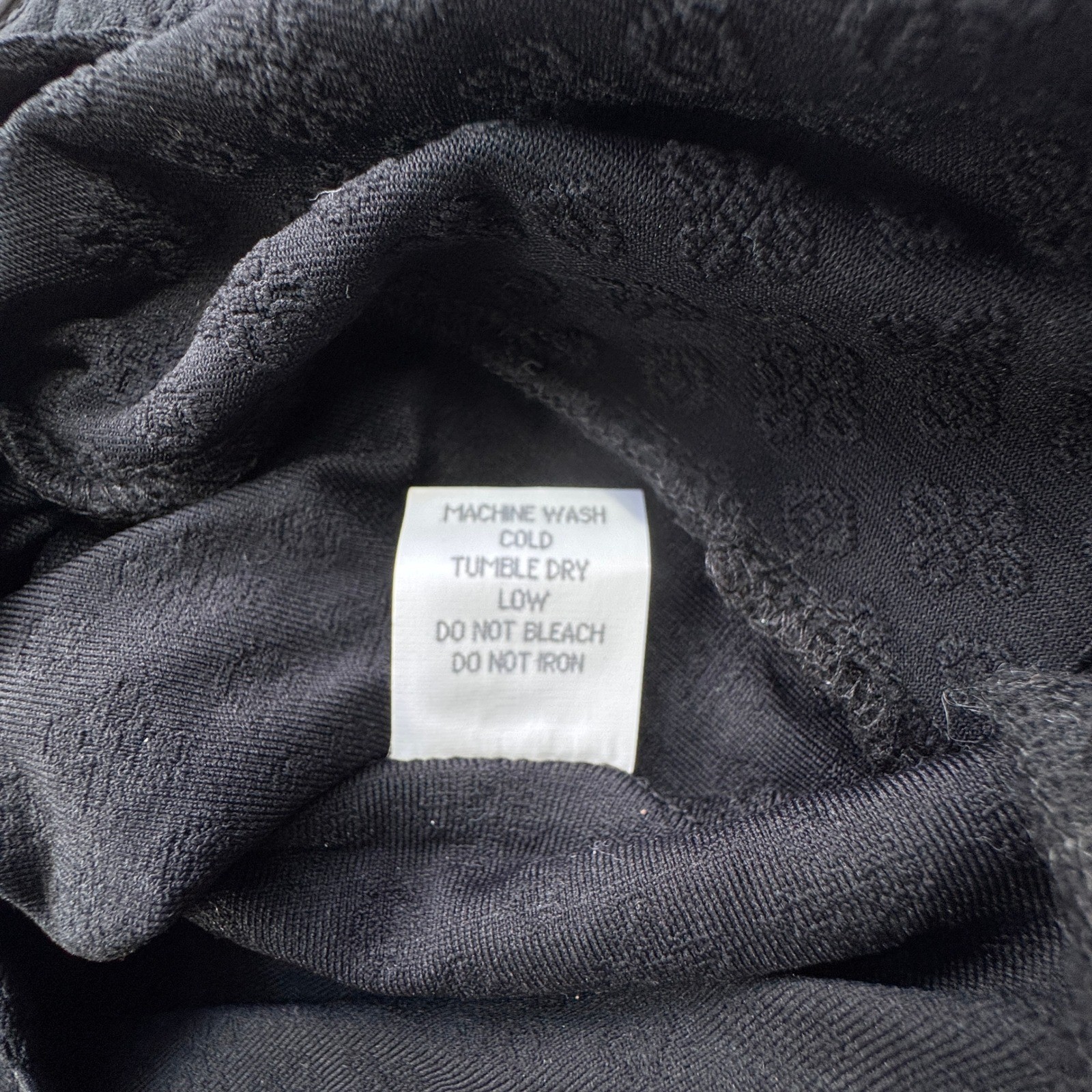 NEW Fitigues Black Textured Floral Turtleneck Top Womens Medium Vintage Y2K Goth