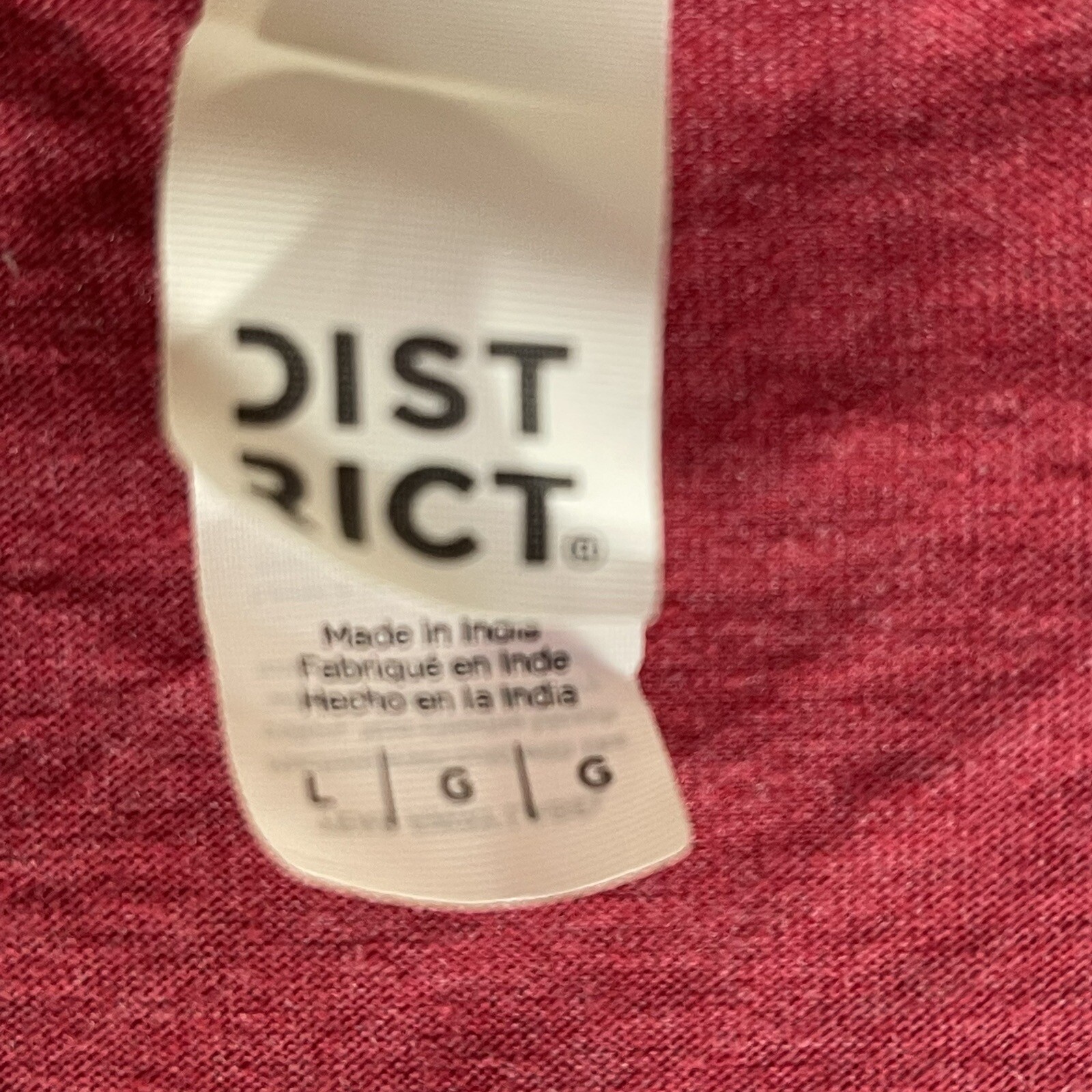 Donald Trump Ladies Tshirt Sz Large Short Sleeve V Neck Cotton District Red Flag