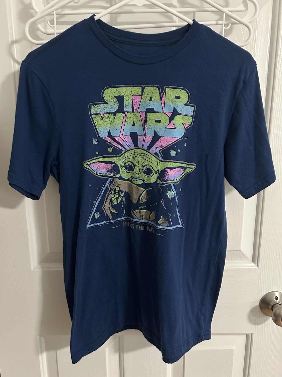 Mad Engine Star Wars Blue Baby Yoda ‘This Is The Way’ Adult T-Shirt