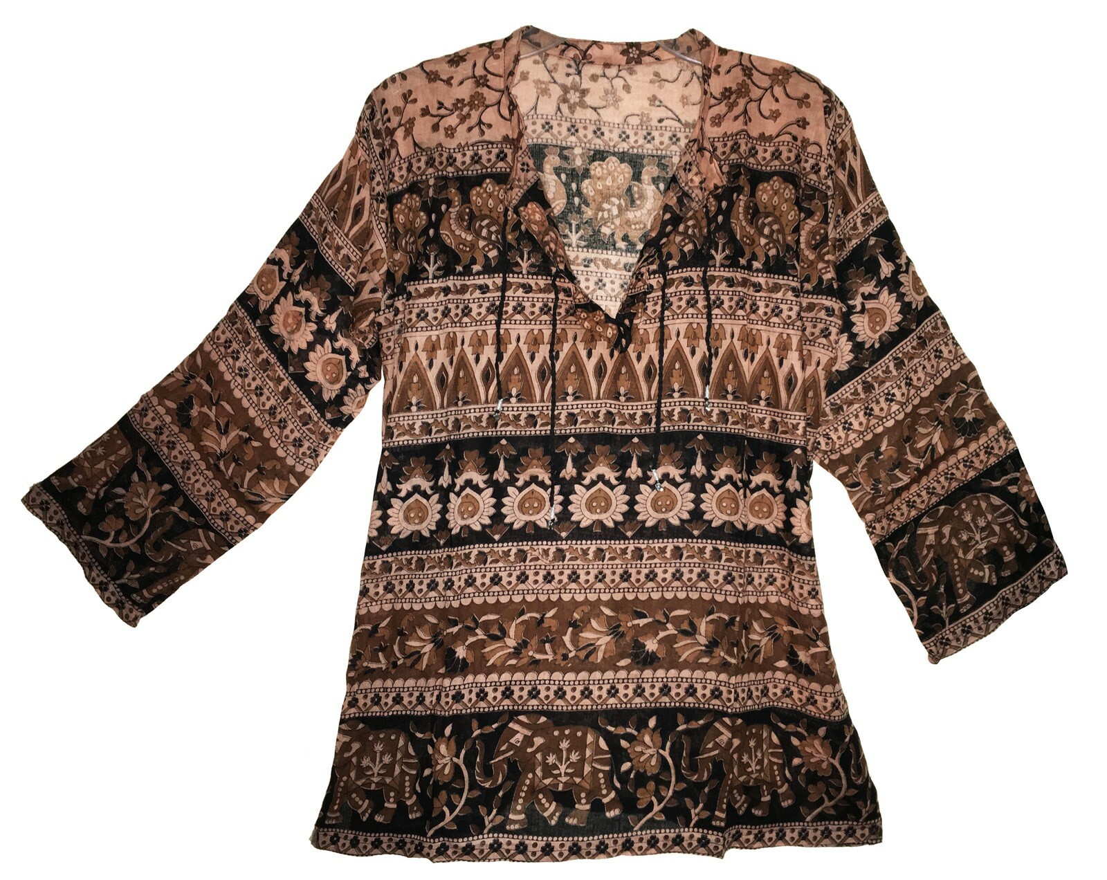 Indian Ethnic Cotton Top Tunic Blouse For Women Hippie Blusa Boho Vintage Look