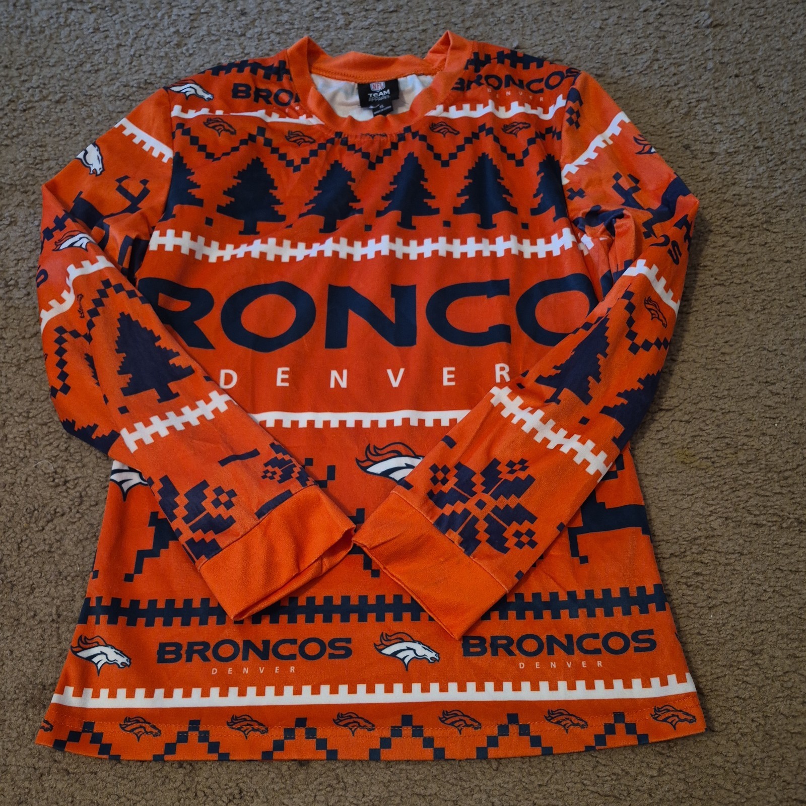 Denver Broncos Fleece Pajama Shirt Women’s Size xLarge – K58