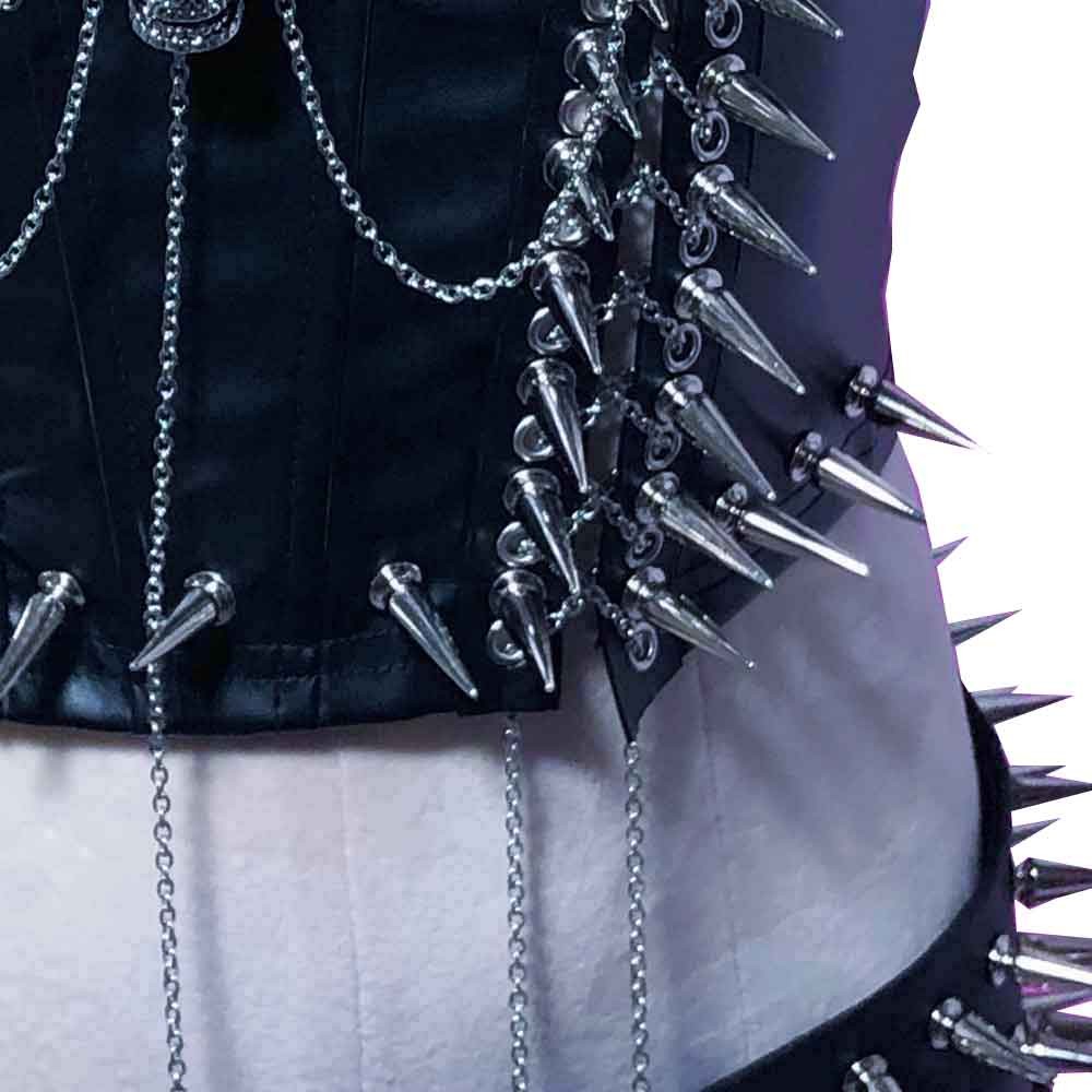 Goth Tops Spiked Gothic Tank Y2K Emo Clothing Punk Rock Clothes Vkei Grunge Q2