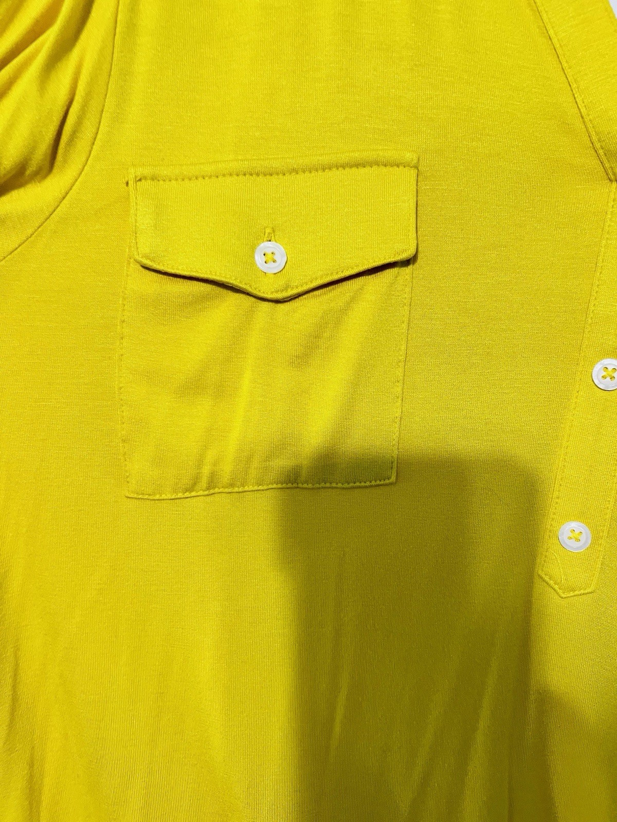 Women’s Solid Knit Shirt Two Front Pockets V Neck Mid-Length Sleeve