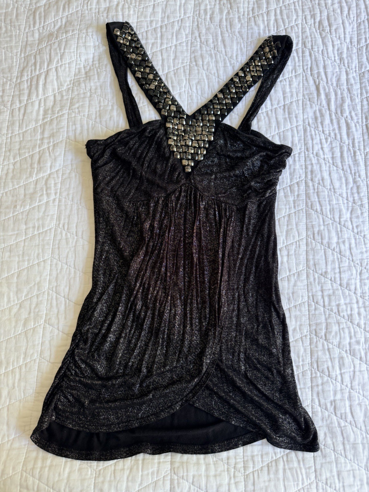 wet seal beaded top Small Black