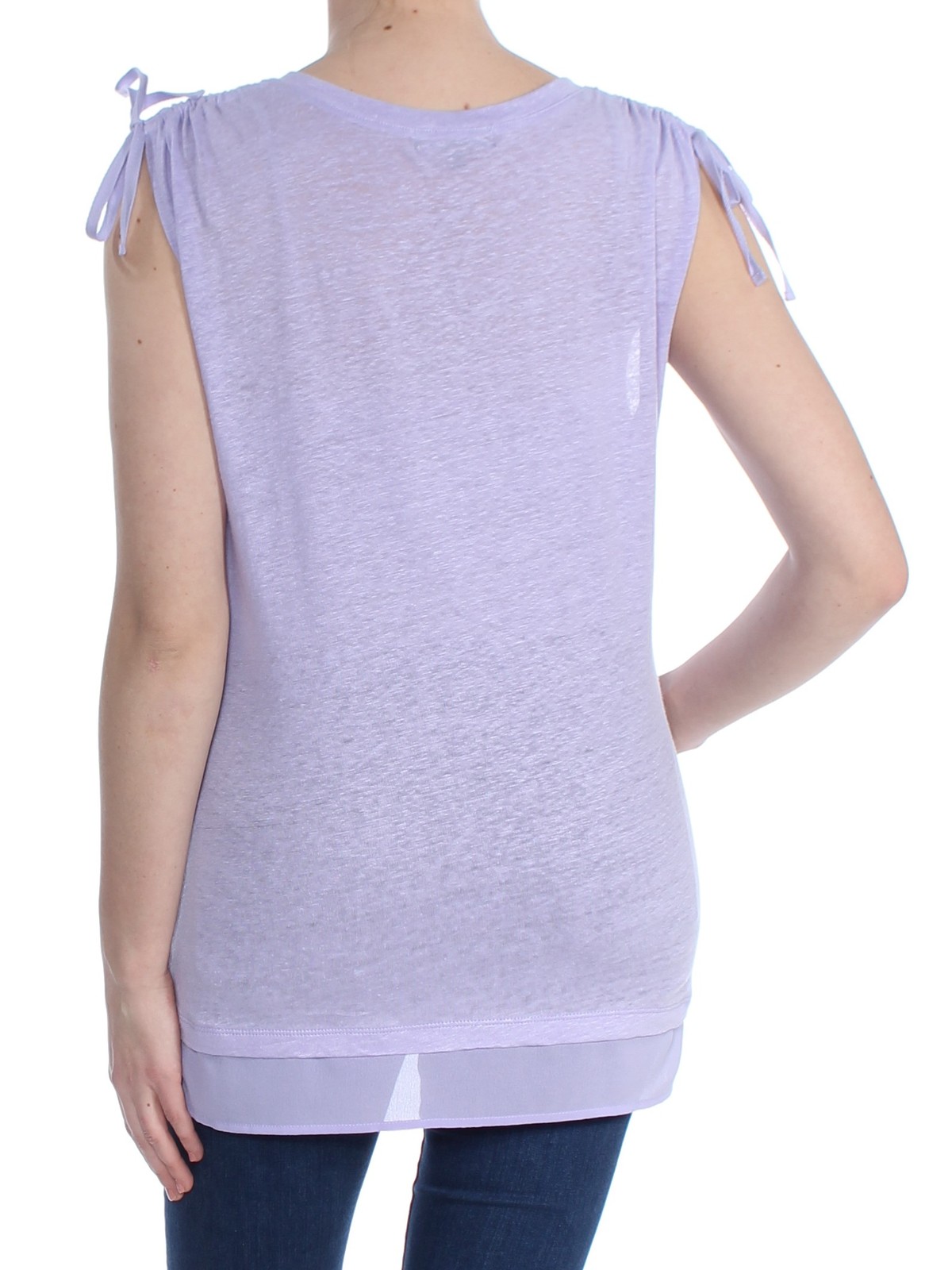 SANCTUARY Womens T-Shirt Tie Sleeveless V Neck