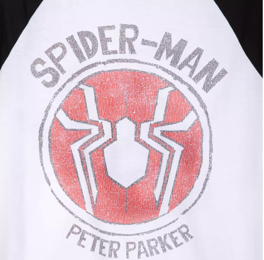 WOMEN’S SIZE 3X DISNEY STORE MARVEL SPIDER-MAN PETER PARKER RAGLAN TOP NWT