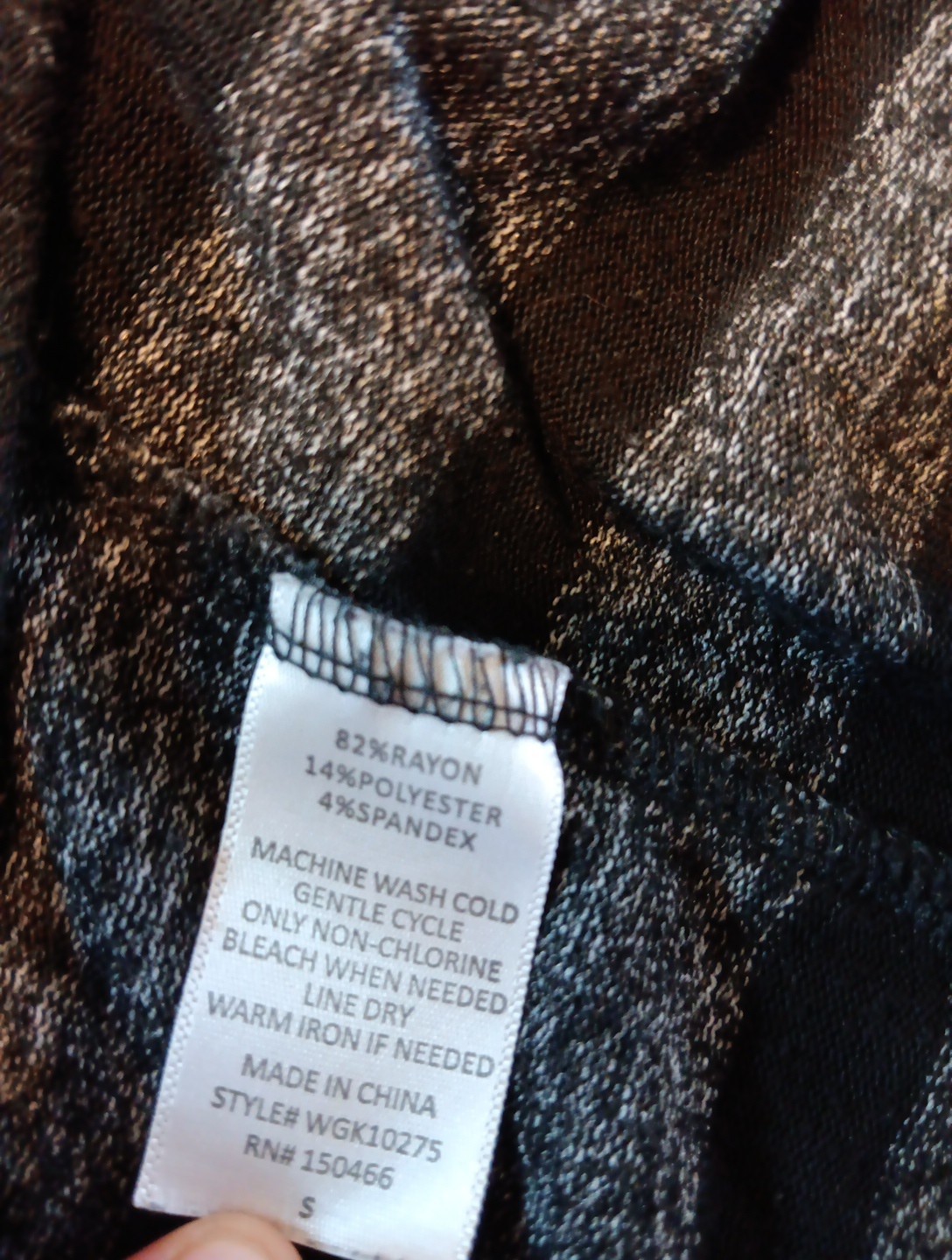 MIX by 41 Hawthorn Top Women S Black Heather Grey Striped Boat Neck 3/4 Sleeve