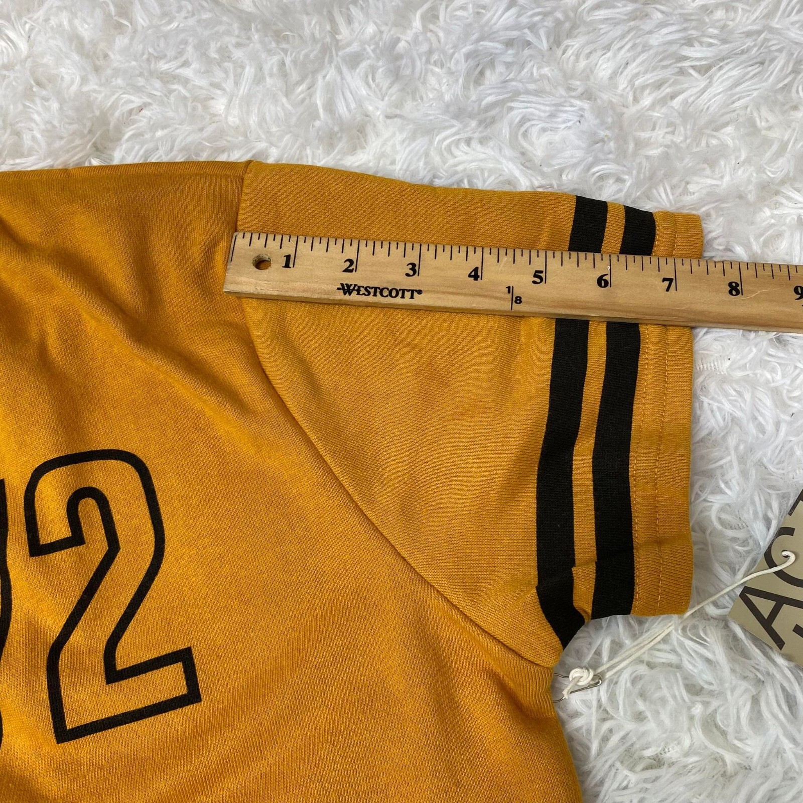 Active USA Women’s Oversized Crop Top & Shorts Terno – Size Large – Mustard