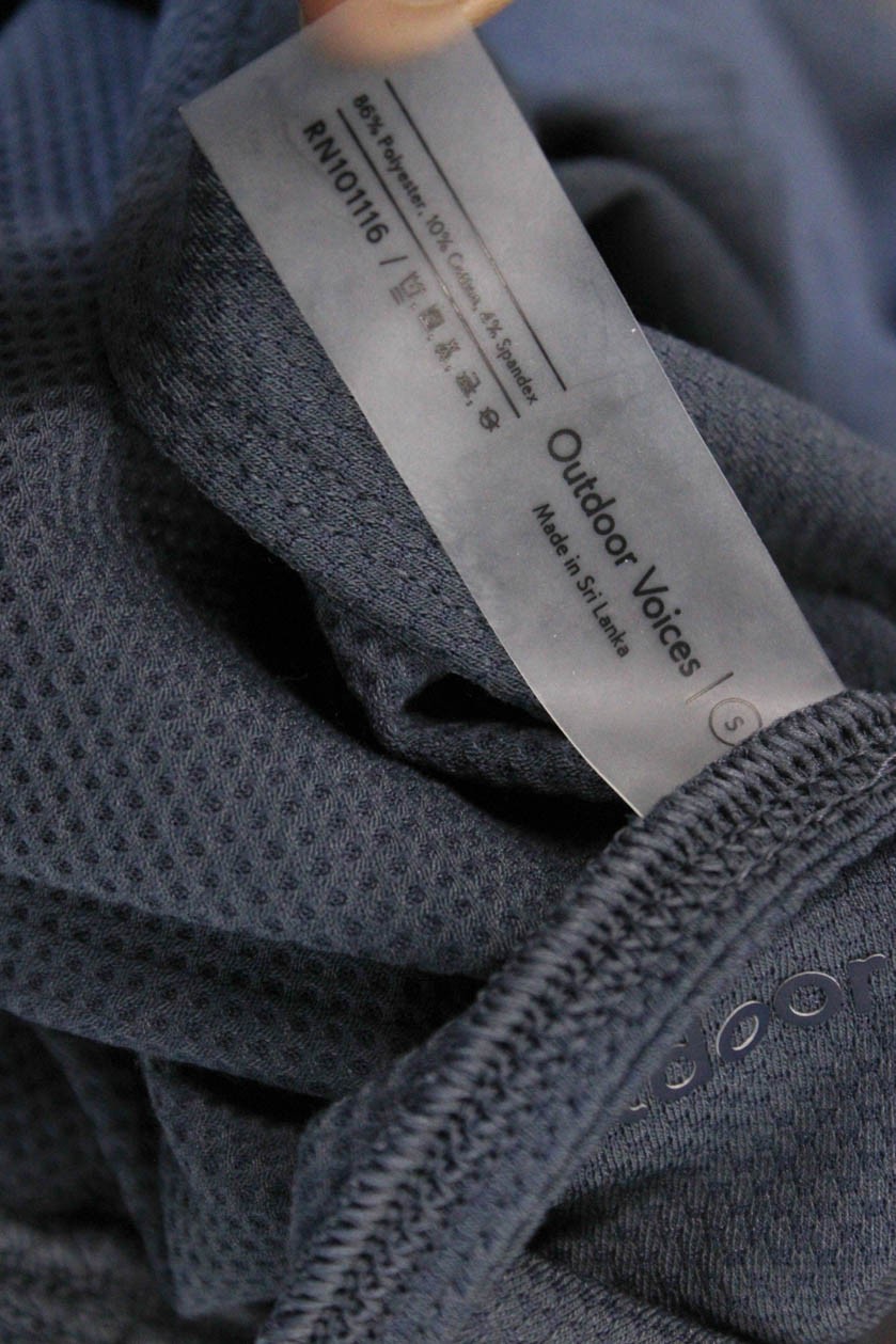 Outdoor Voices Women Basic Gray Sleeveless Tank Scoop Neck Solid Size S