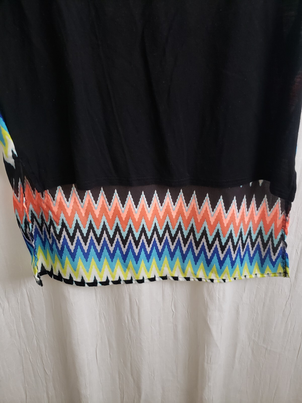 RUE 21 Womens Med Sheer Tribal Tunic Shirt Aztec Southwest Beach Cover-up