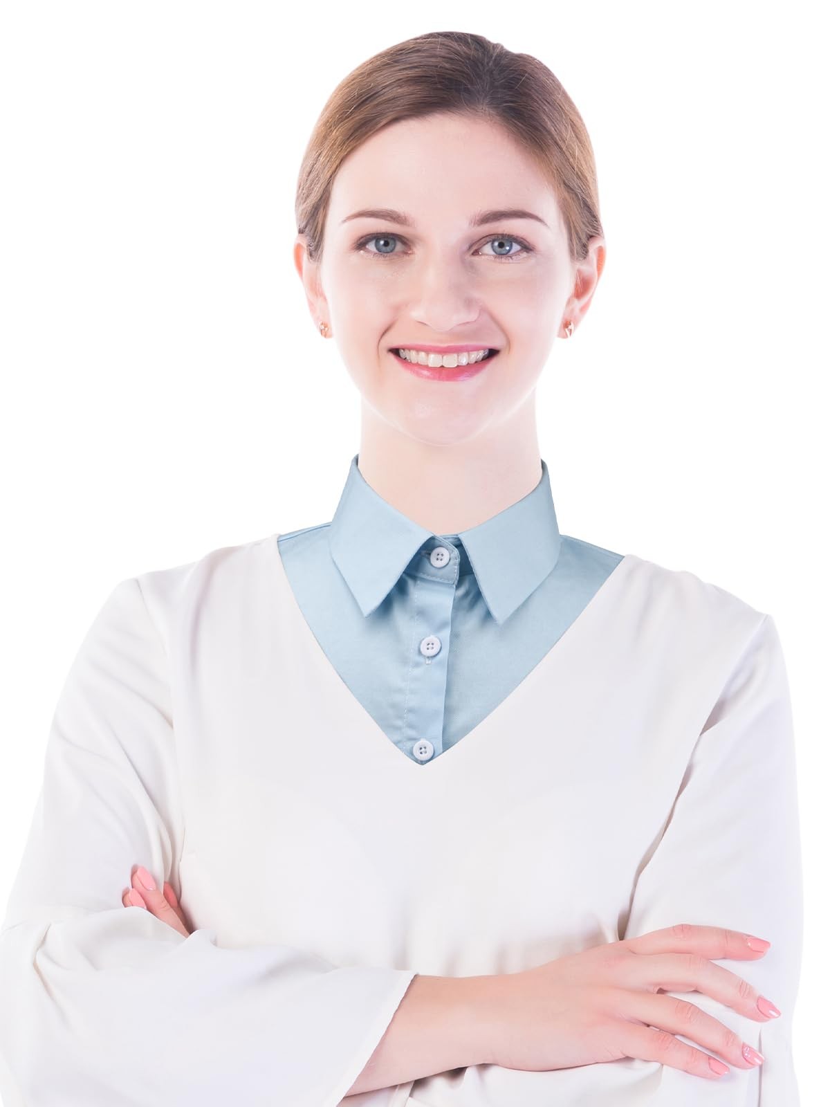 Detachable Dickey Collar Blouse for Women, Fake Half Shirts Faux False Collar…