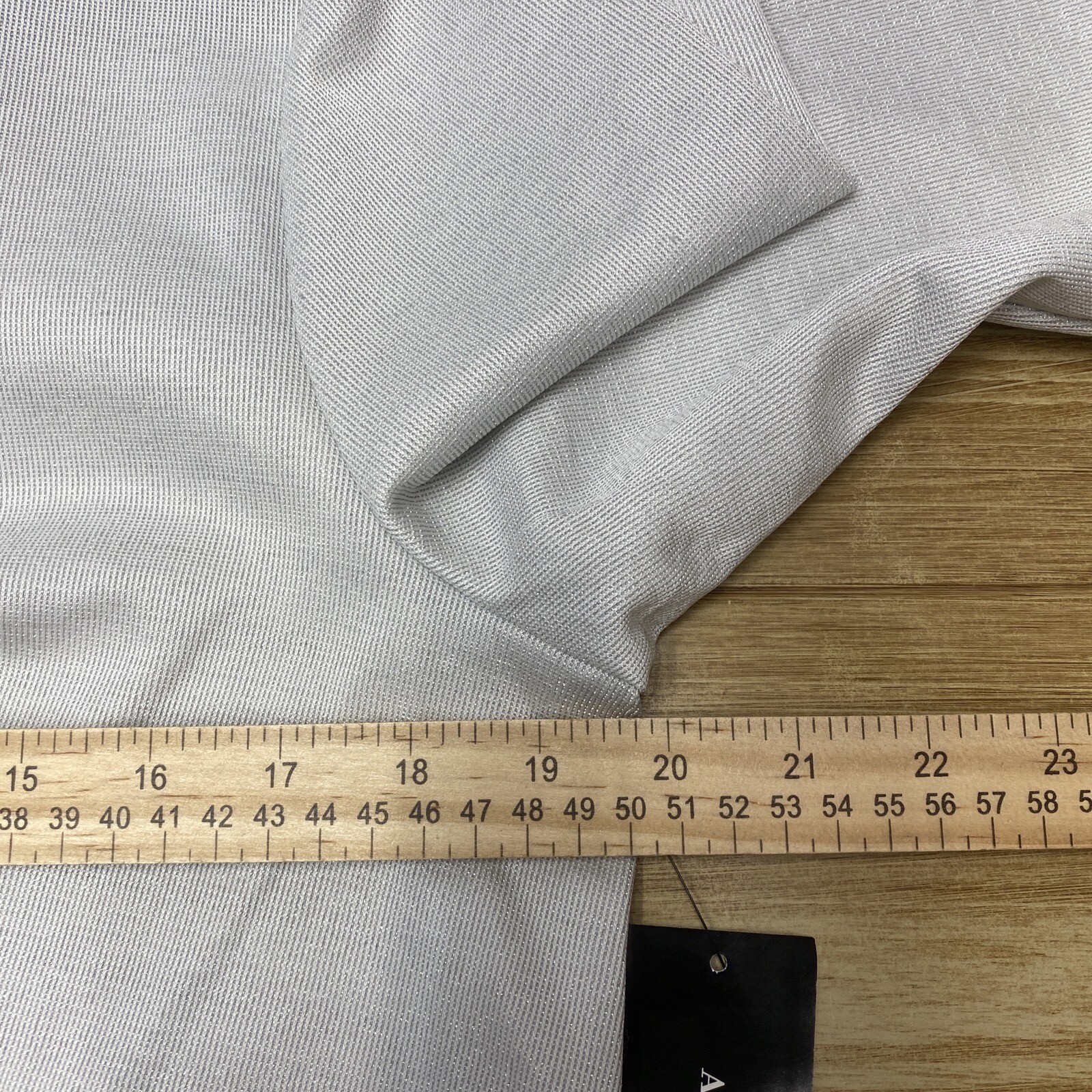 Blusa Para Mujer Alfani Blanca Metalizada Manga Larga Con Cuello En V Talla L