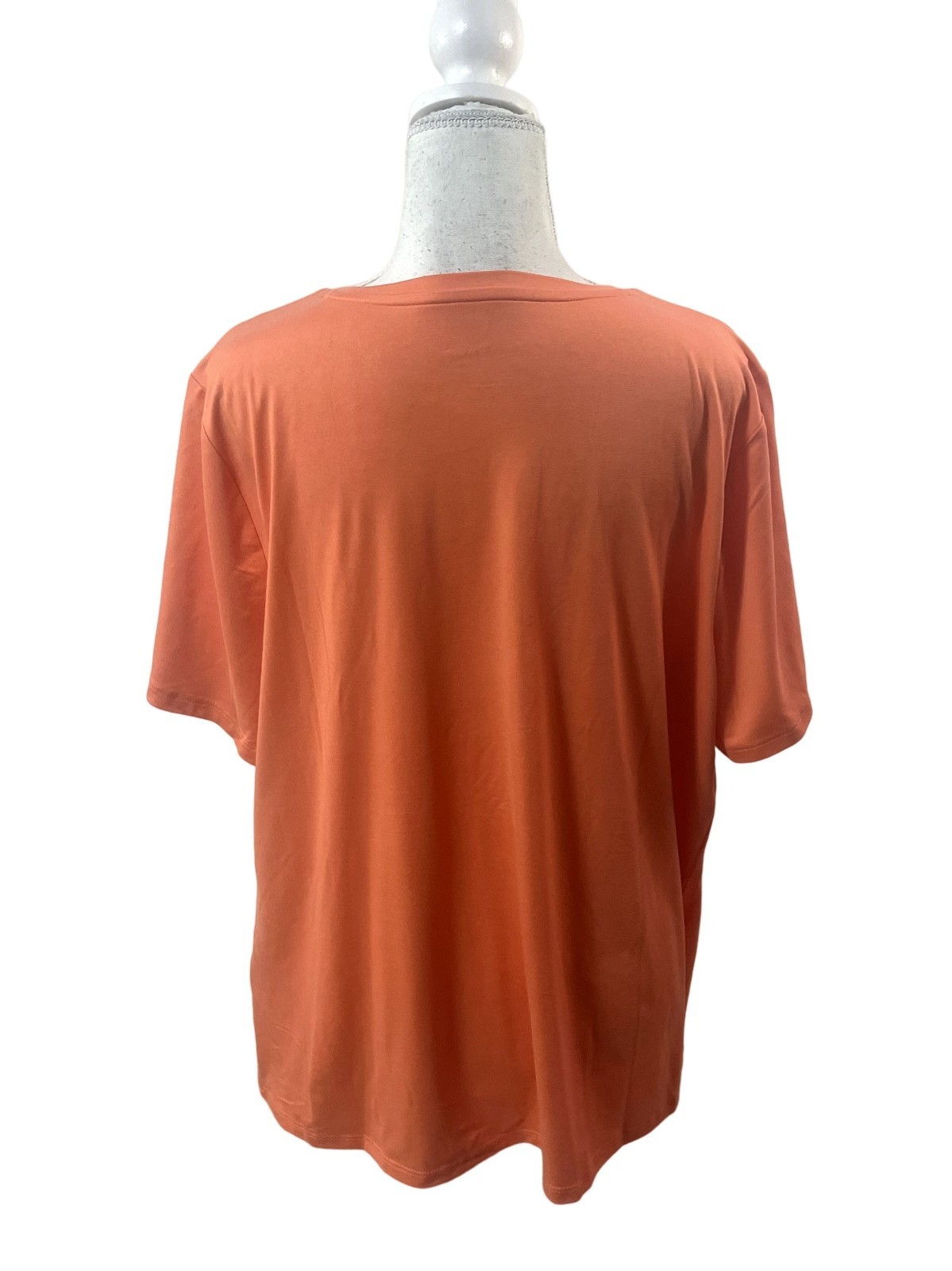 AnyBody Lush Jersey Set of 2 Tees Persimmon/Smoke Large A598320