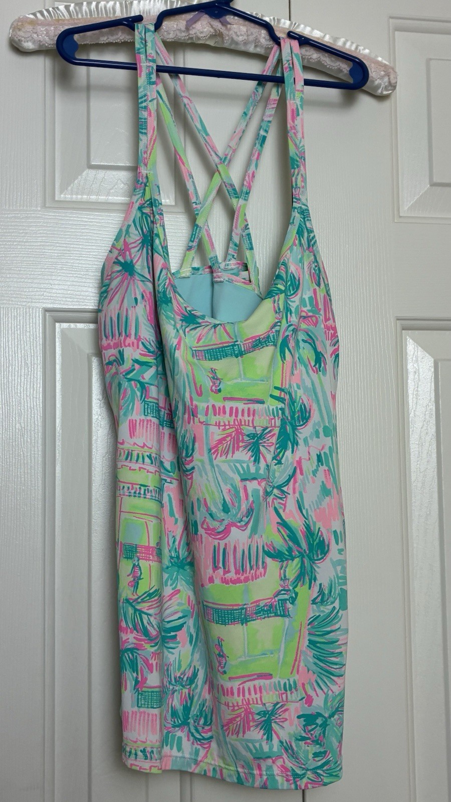 LILLY PULITZER -MEDIUM- AVIDA BRA TANK TENNIS PERFECT MATCH UPF 50+ MERYL