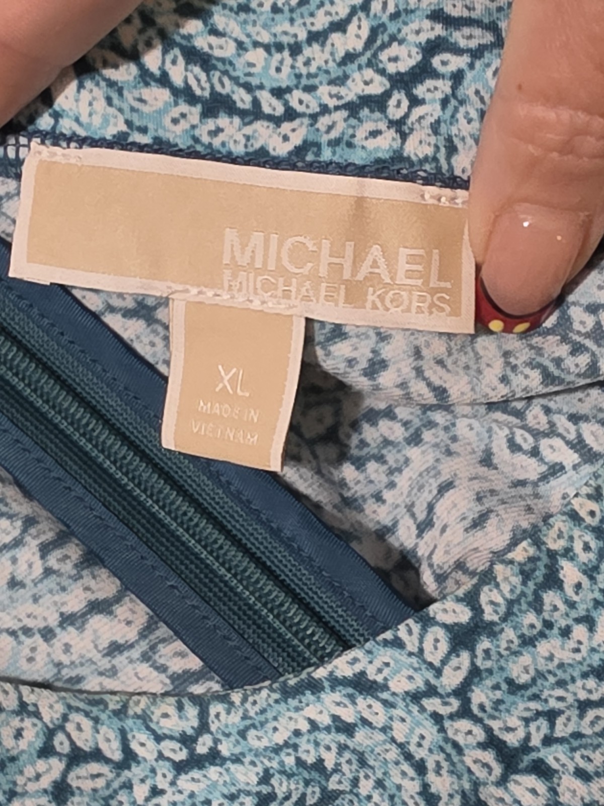 Michael Kors Turquoise Cold Shoulder Size XL