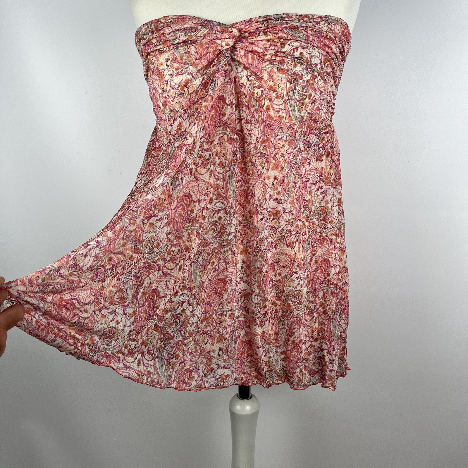Designer Diane Von Fustenberg Ladies 100% Silk Sleeveless Blouse Top Size 8 Pink