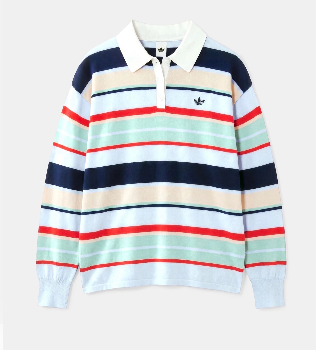 Adidas Originals x ASOS rugby top in knit strip