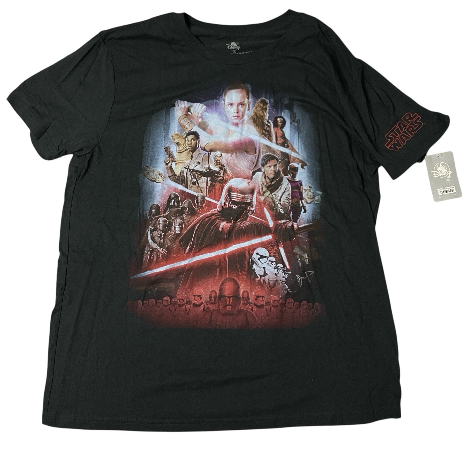 Disney Star Wars Rise Skywalker T Shirt Womens XL Black Kylo Ren Graphic NWT