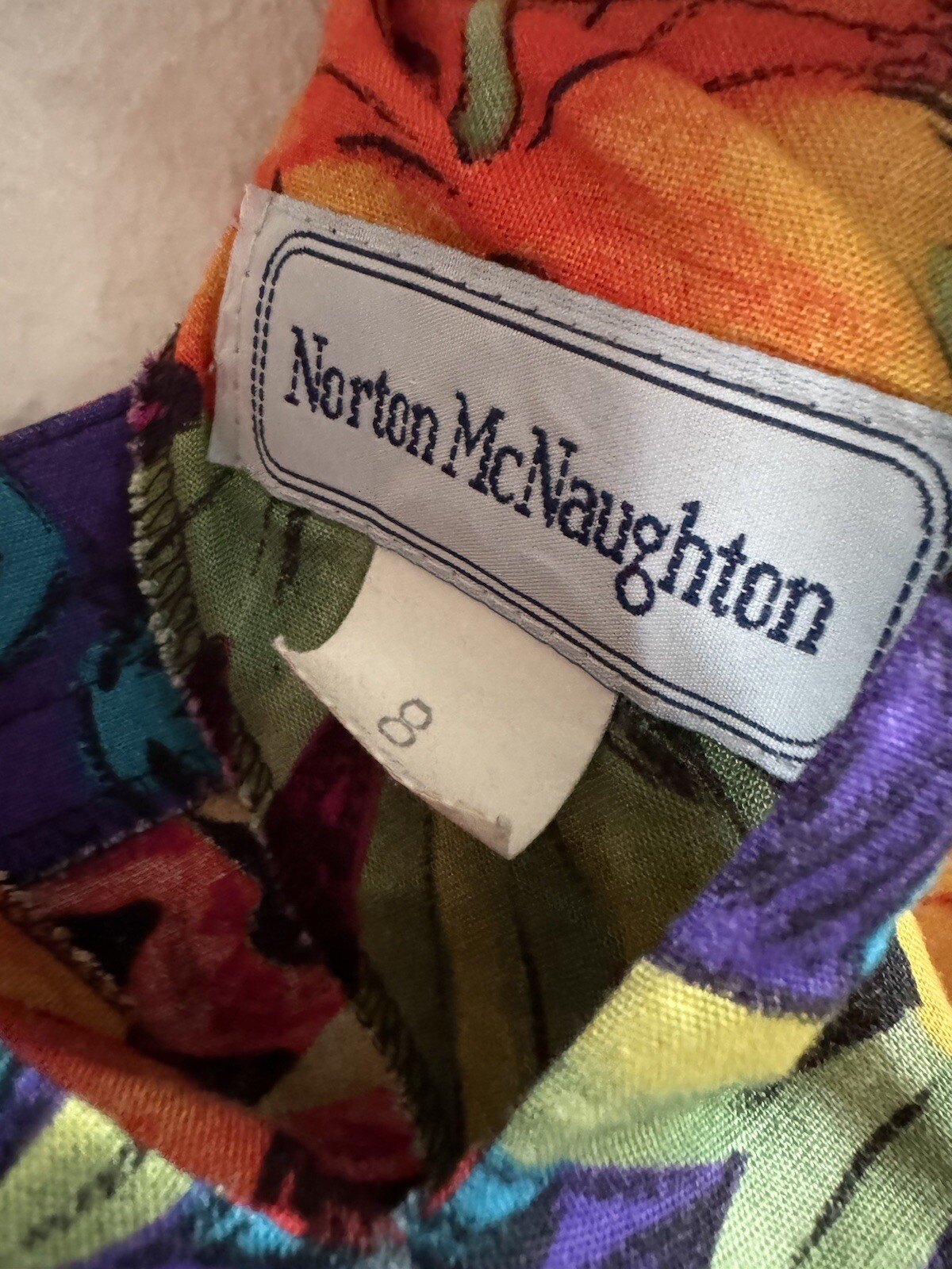 Norton McNaughton Blouse &shorts set Floral Short Sleeve Summer set size 8/10