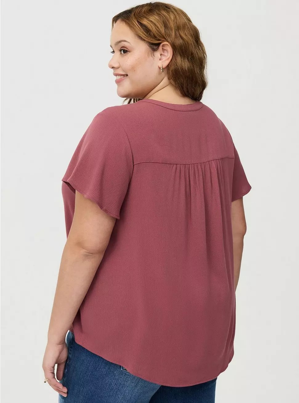 Torrid Wild Ginger Short Sleeve Crochet Lace Flutter Sleeve Blouse – size 2