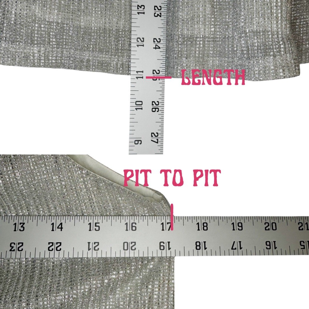 NicoBlu Halter Top Small Silver Metallic Beaded Neck Glam Party Night Out Style