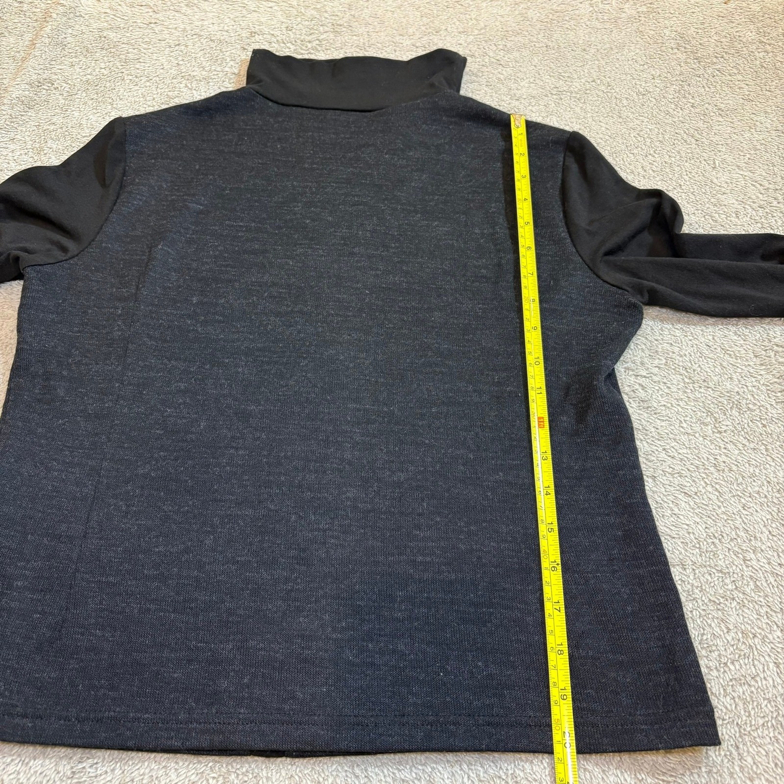 Essential Hiroko Bis Layered Knit Top Womens Black Sz 11 Japanese Designer Lagen