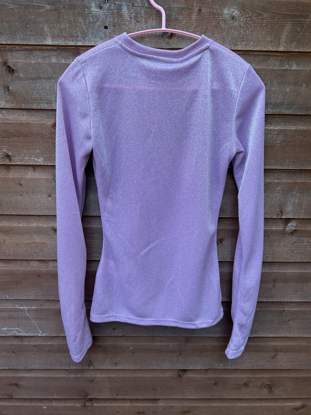 MSGM Milano Pink Glitter Long Sleeve Blouse Top Size 36, XS RRP £195 – New