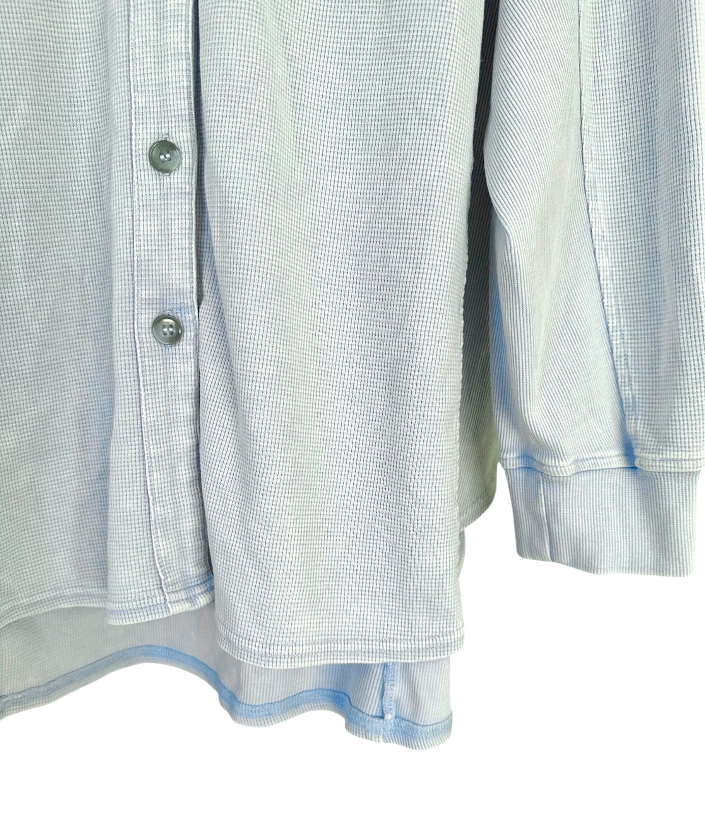 Jane & Delancey Women’s Button Down Shirt Top Garment Dye Plus Sz 2X Light Blue