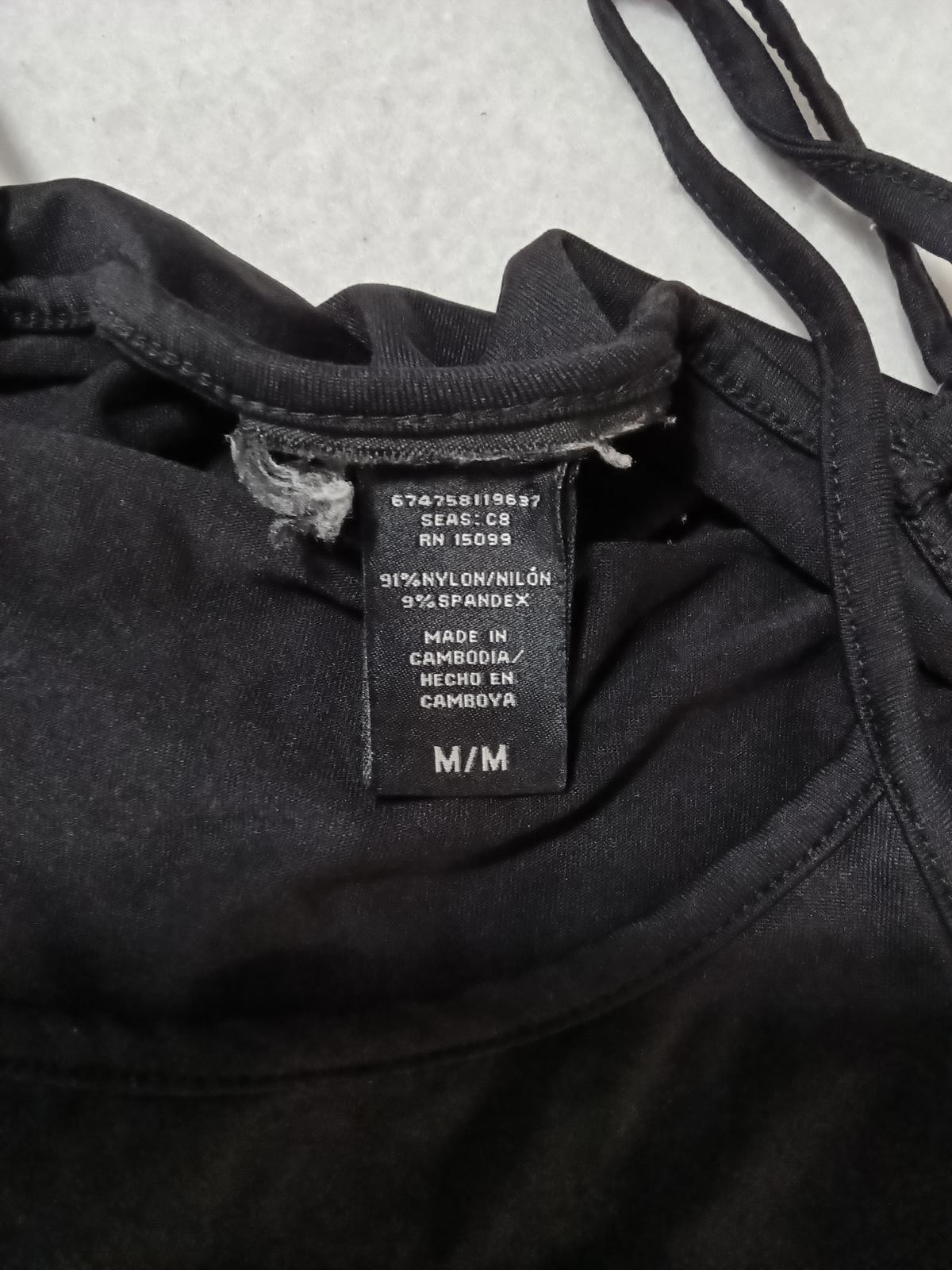 Stradivarius Black Spaghetti Strap Top Size Small