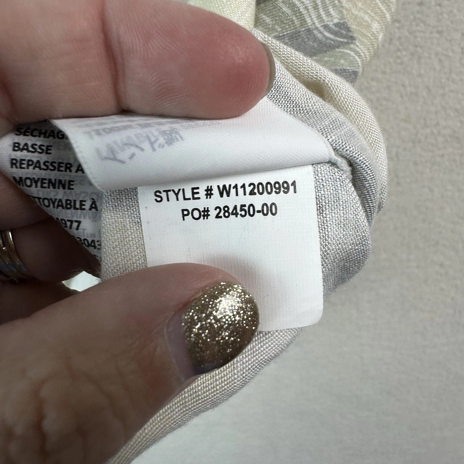 PRANA McKenzie Tank Womens S Bone Paloma Tropical Leaf Relaxed Fit Linen Blend