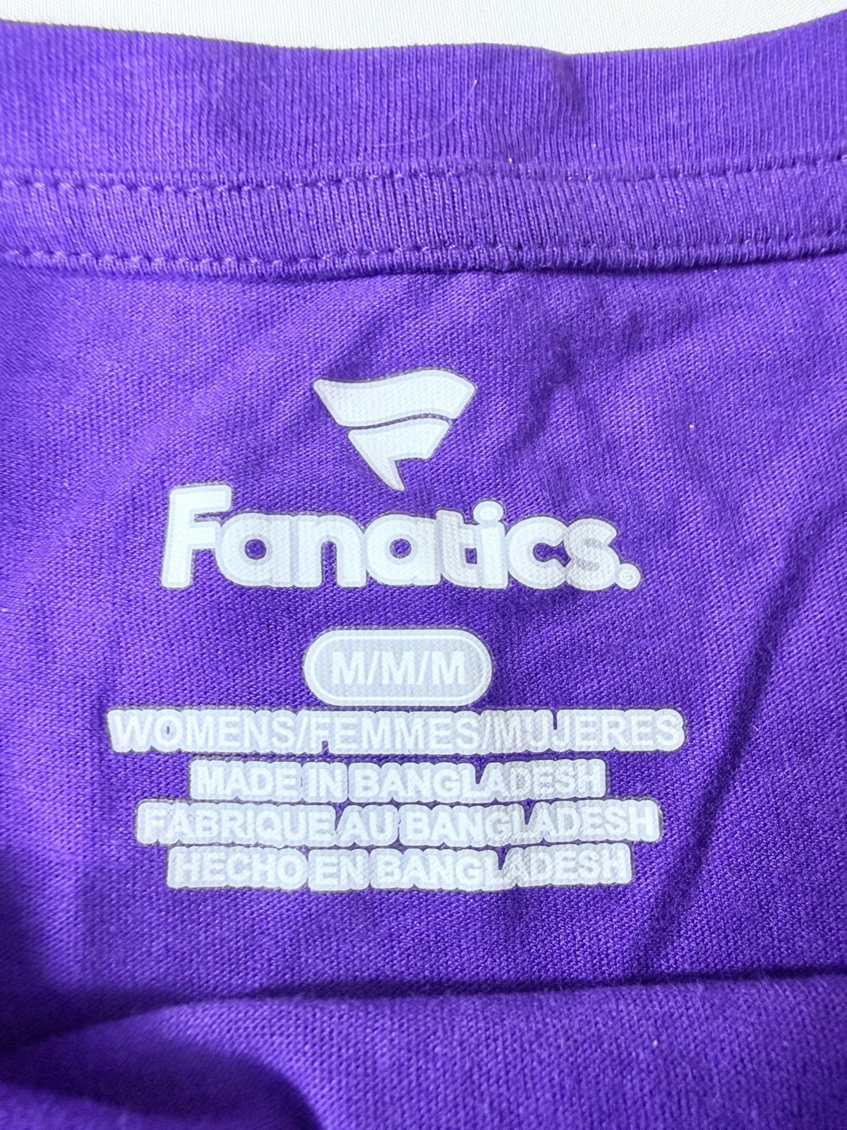 NWT NFL Baltimore Ravens Womens Med Purple Team Apparel T Shirt Top 100% Cotton