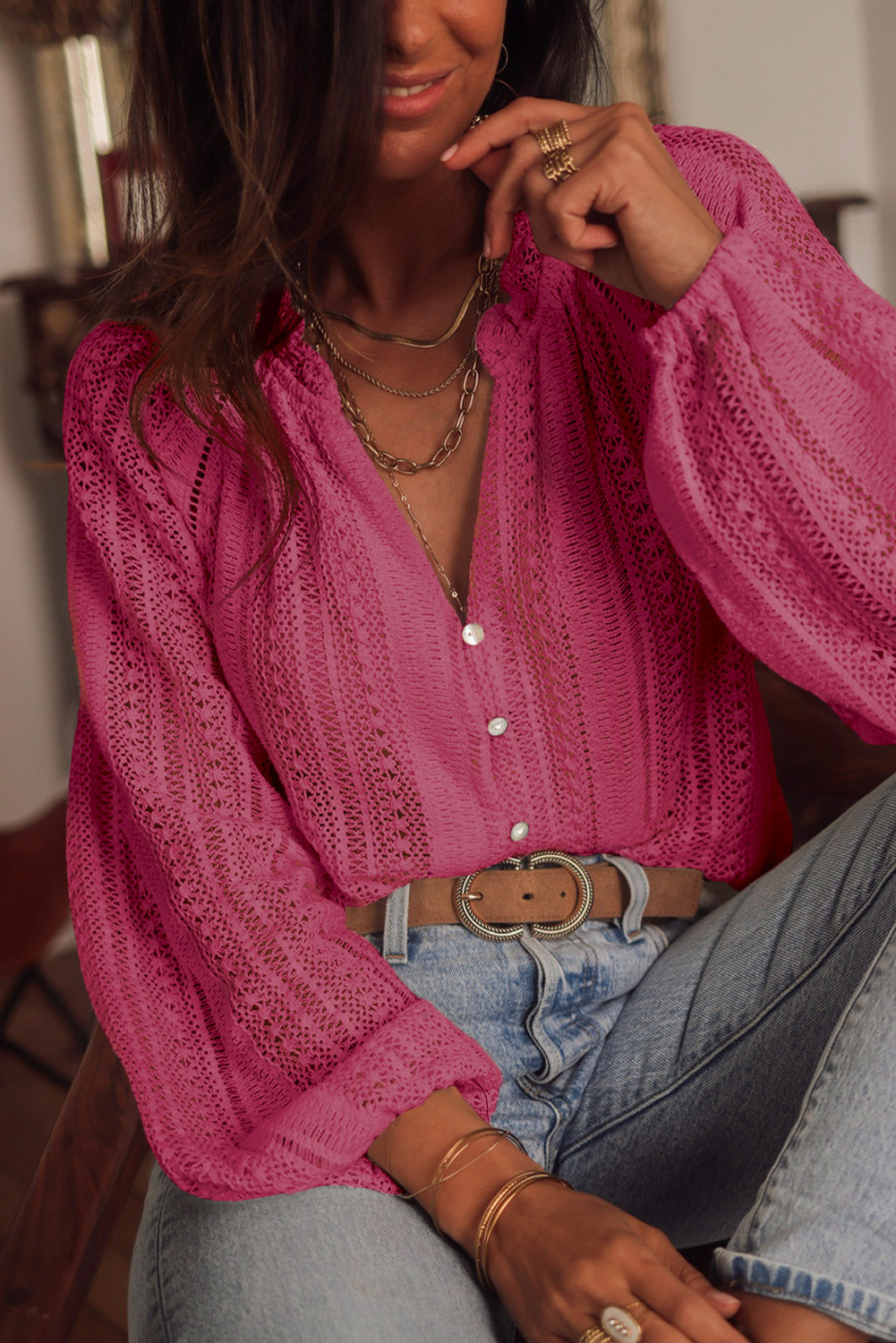 The Galway Rose Lace Top