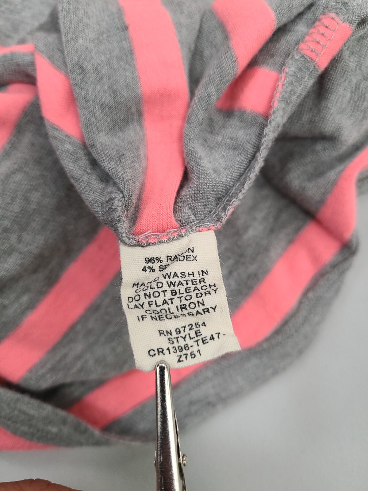 One Clothing Shirt Womens Large Gray Pink Blouse Casual Comfort Stylish Ladies