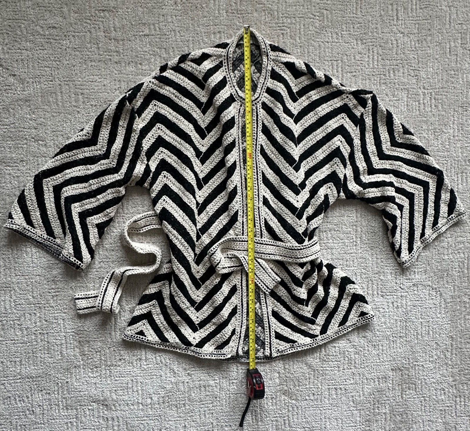 Zara Limited Edition Crochet Kimono with Belt – size M