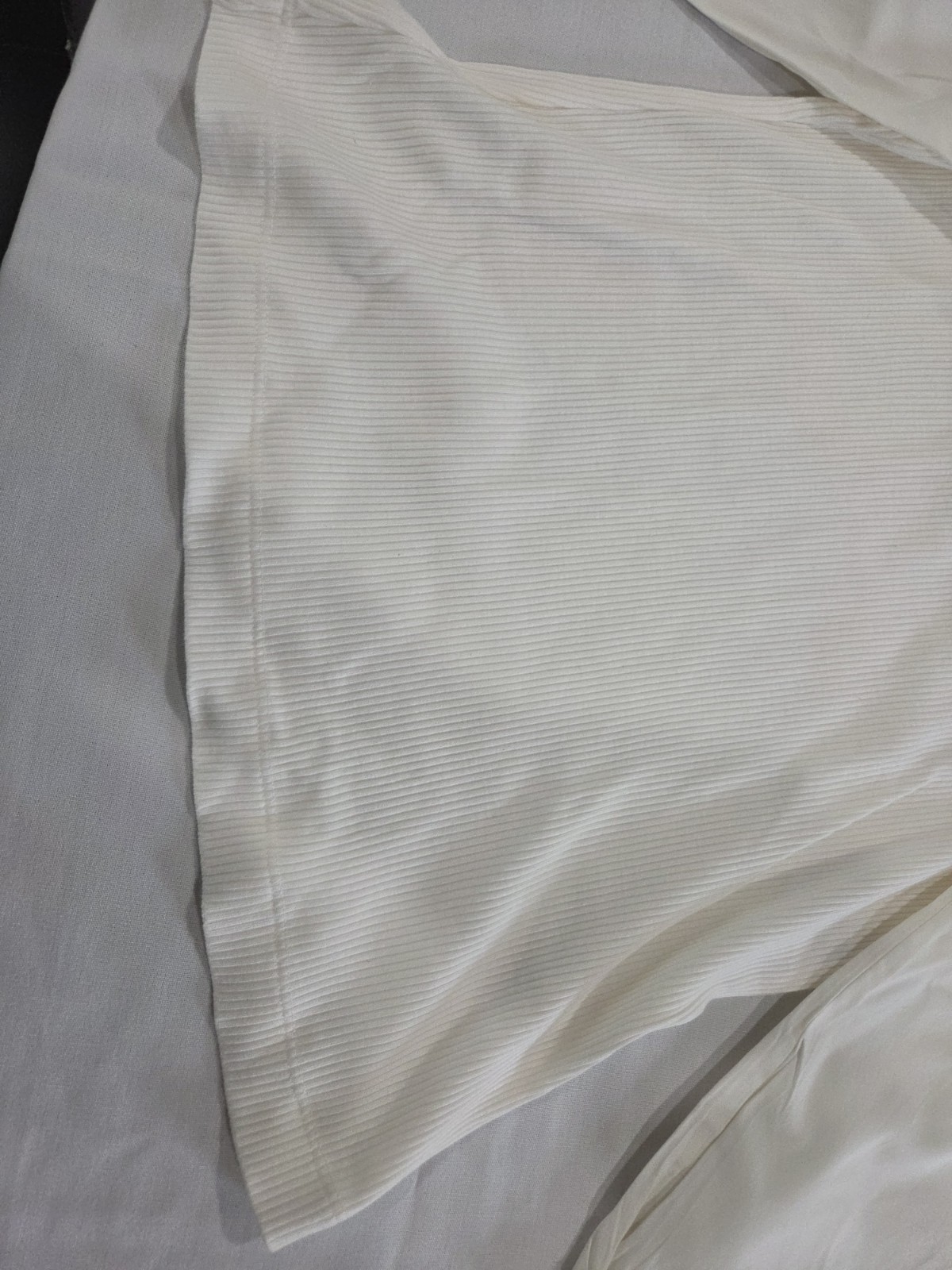 Derek Lam 10 Crosby White Ribbed Top Women’s Size Medium Cotton Modal Stretch