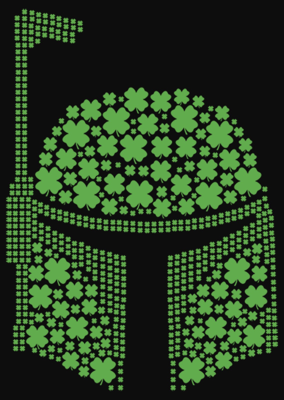 Junior’s Star Wars St. Patrick’s Day Boba Fett Clover Helmet Racerback Tank Top