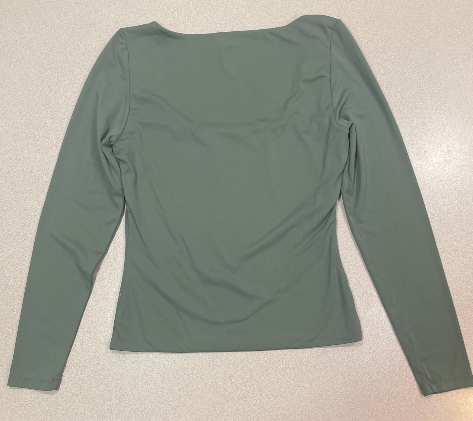 90 Degree By Reflex Women’s Square Neck Long Sleeve Top Olive Green Size L