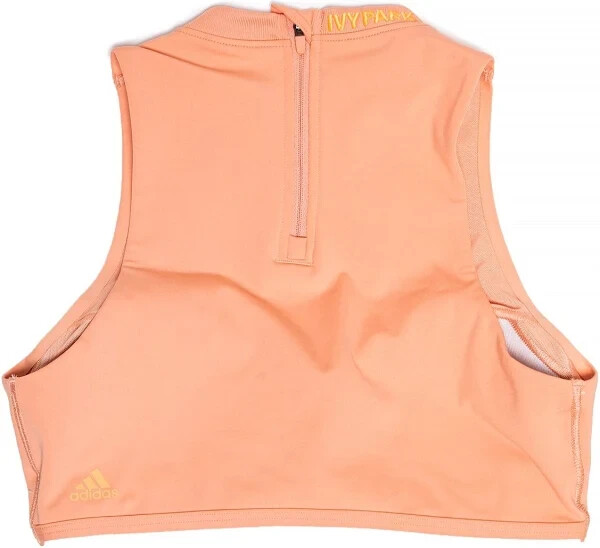 Adidas X Ivy Park Beyoncé Crop Top Padded High Neck Coral M UK 12 14
