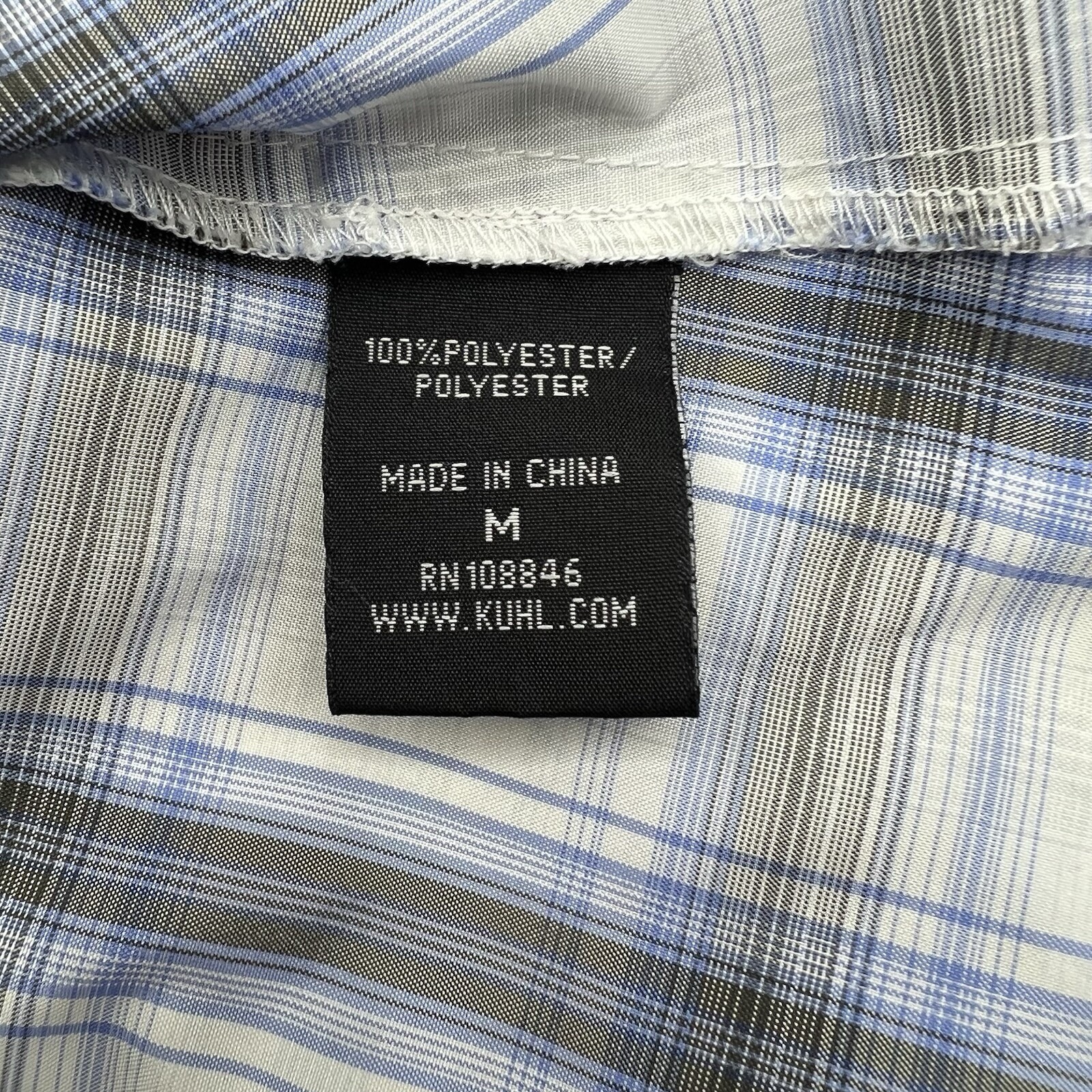 Kuhl Ionik Shirt Womens Medium Plaid Sun Protect Odor Resist Outdoor Gorpcore