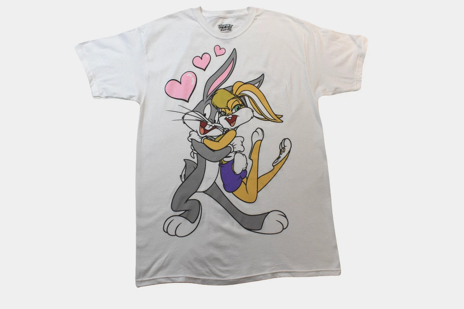 Looney Tunes Womens Plus Size Bugs Bunny & Lola Bunny White Shirt New 0X, 2X, 3X