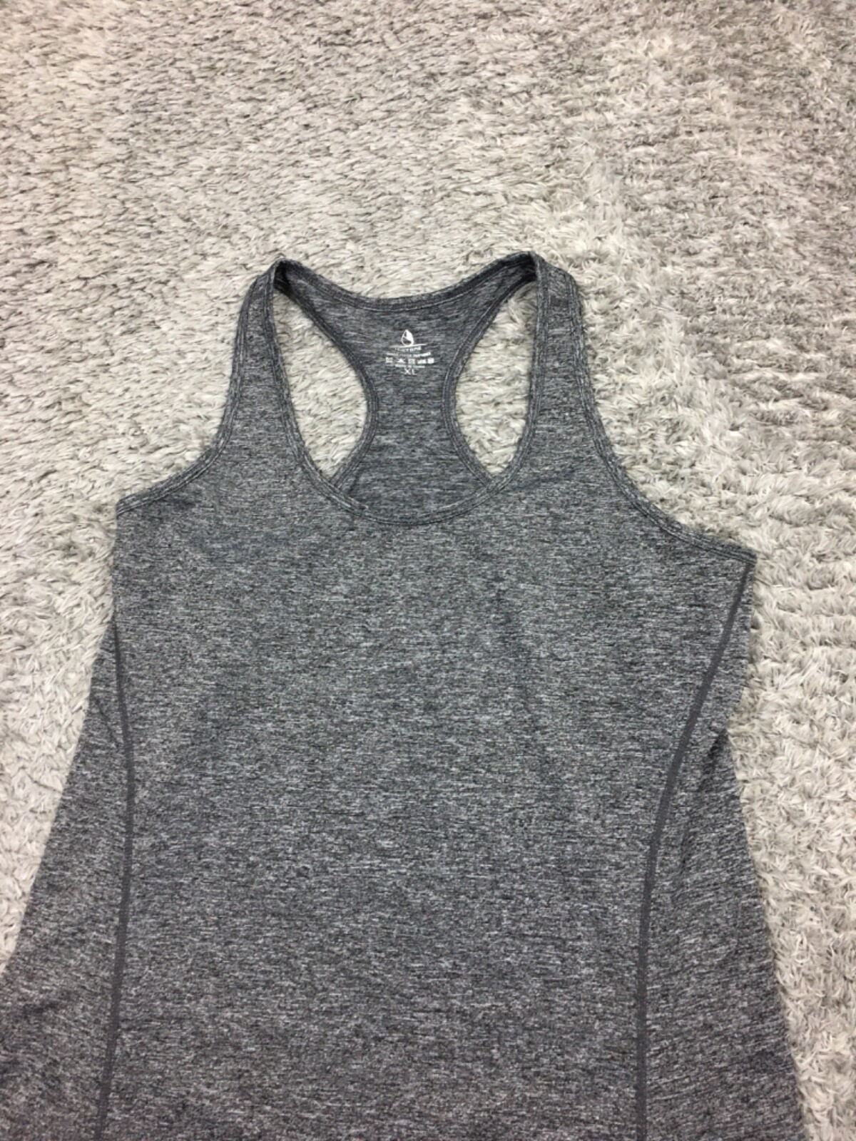 Icyzone Tank Top Womens Size XL Gray Athletic Polyester Stretch