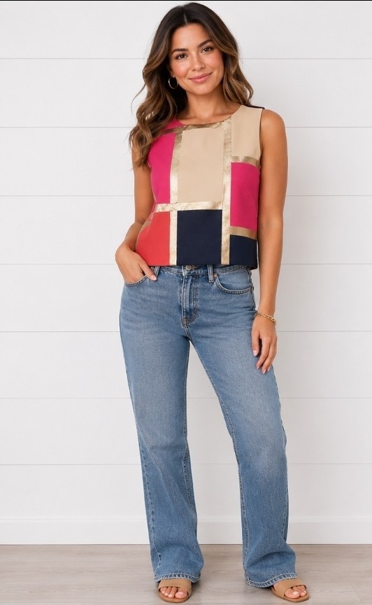 Trina Turk Cayley 2 Top Women’s Size 6 NWT New Excellent T60 $198 Retail
